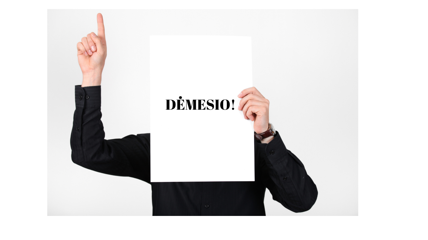 Svarbi informacija (priminimas) indėlininkams